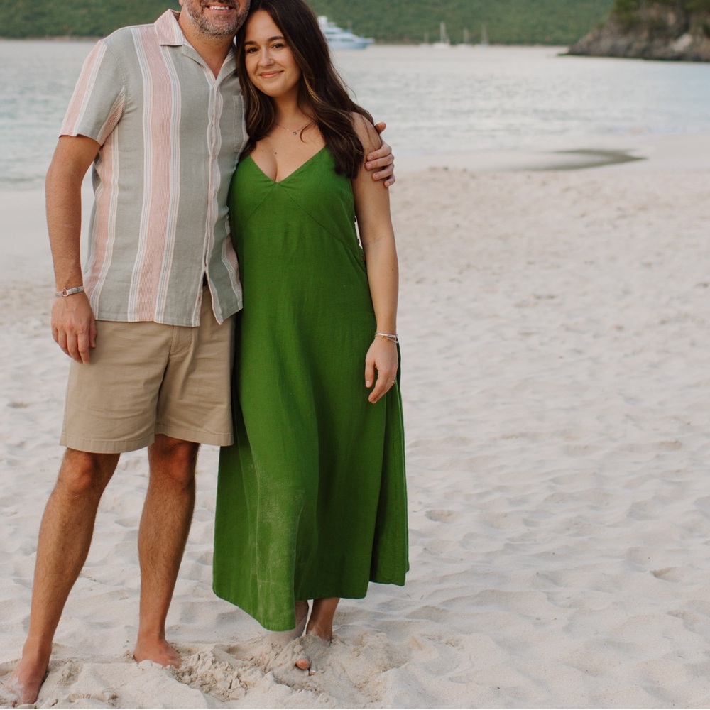 Free People Midi Linen Dress - Picture 2 of 6